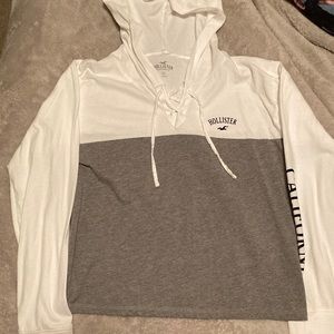Hollister cropped long sleeve hoodie
